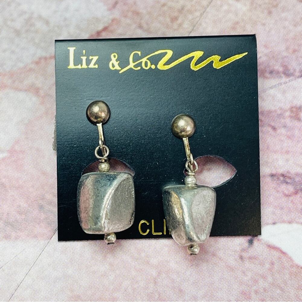 Liz & Co. metallic earrings NWT CLIP ON